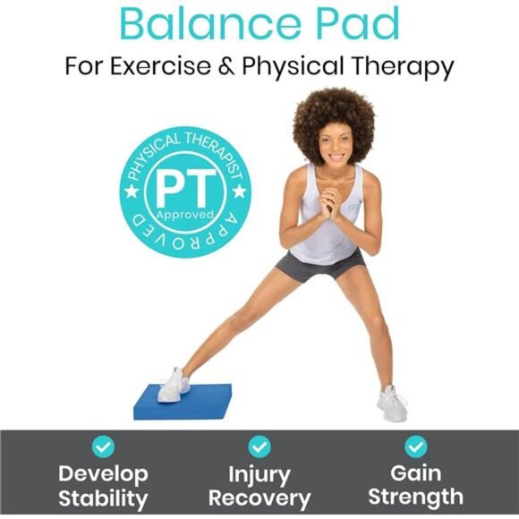 Vive Balance Pad - Foam Large Yoga Mat Trainer for Physical Therapy, Stability - Picture 2 of 7